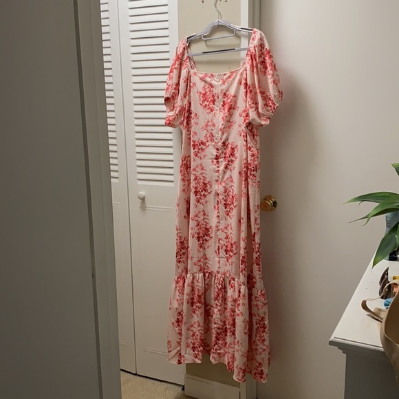 Floral Puff Sleeve Maxi Dress - Picture 2 of 4